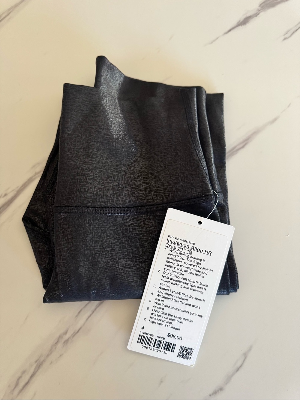 Lululemon align HR Leggings — 21 in. Shiny Black